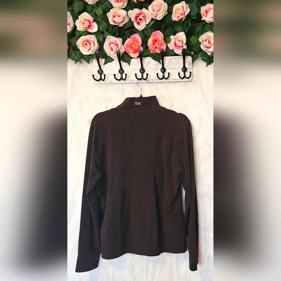 Fila F:2 Jersey Knit Deep Brown Zip-Up Sweater - Picture 2 of 6